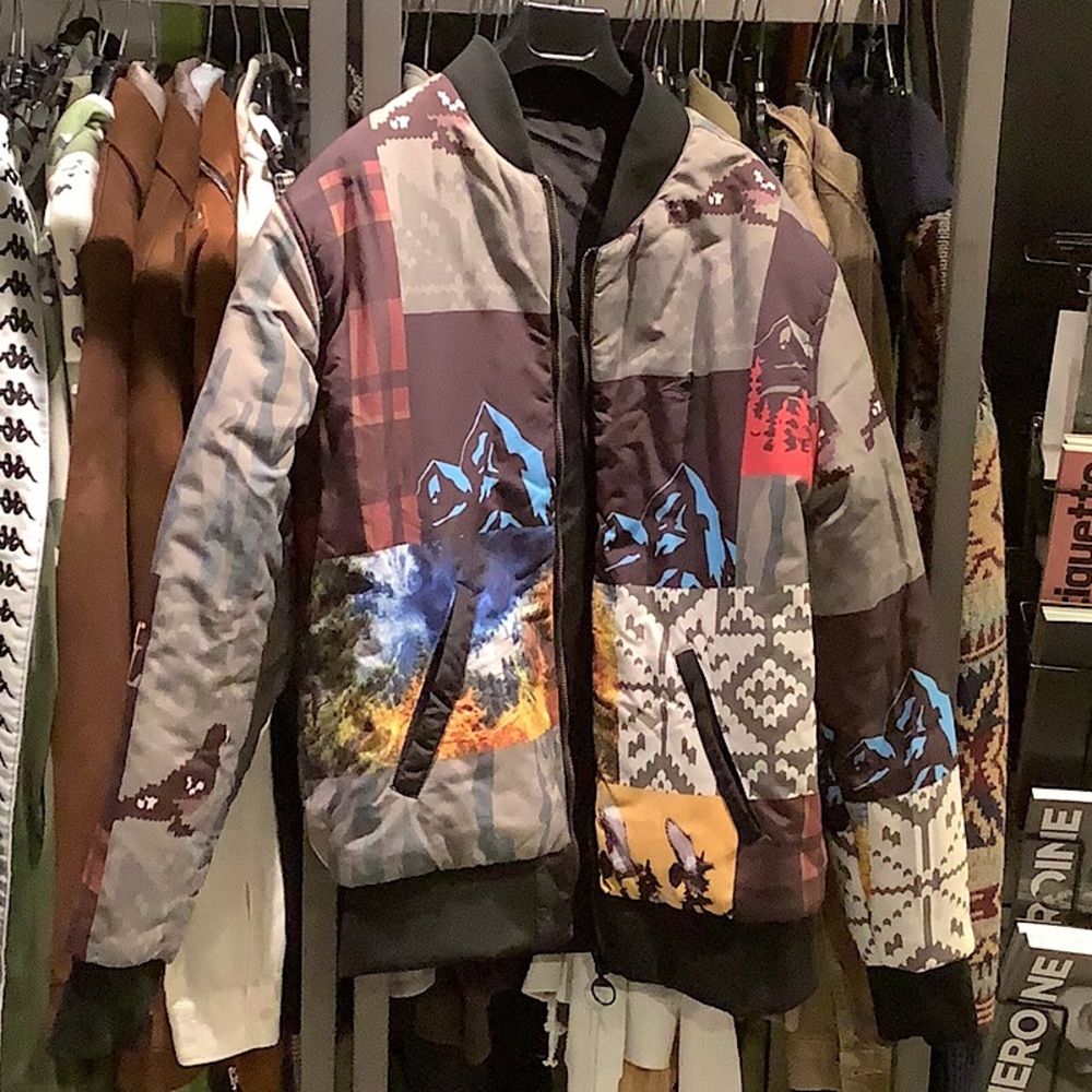 Two sided bomber jacket from staple pigeon